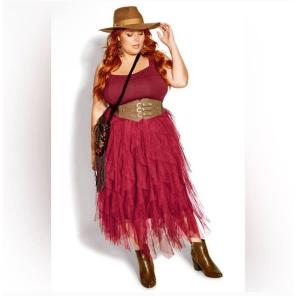 Starling Reine City Chic Zoey Maxi Dress 16 0XL Boho Festival Gypsy Western BNWT